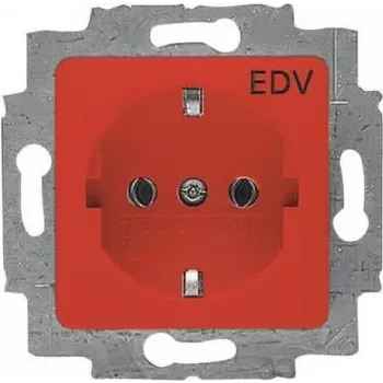 20 EUC/DV-217-101 SCHUKO-stopcontactinzet rood RAL3020 (2CKA002011A6251)