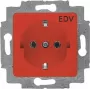 20 EUC/DV-217-101 SCHUKO-stopcontactinzet rood RAL3020 (2CKA002011A6251)
