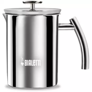 Bialetti 3990, handheld elektrische melkopschuimer, roestvrij staal, roestvrij staal, 1000 ml, 1 l, 200 mm