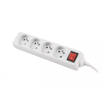 Meervoudig stopcontact Lanberg PS1-04E-0150-W 1,5 m 4 AC-stopcontacten binnen wit