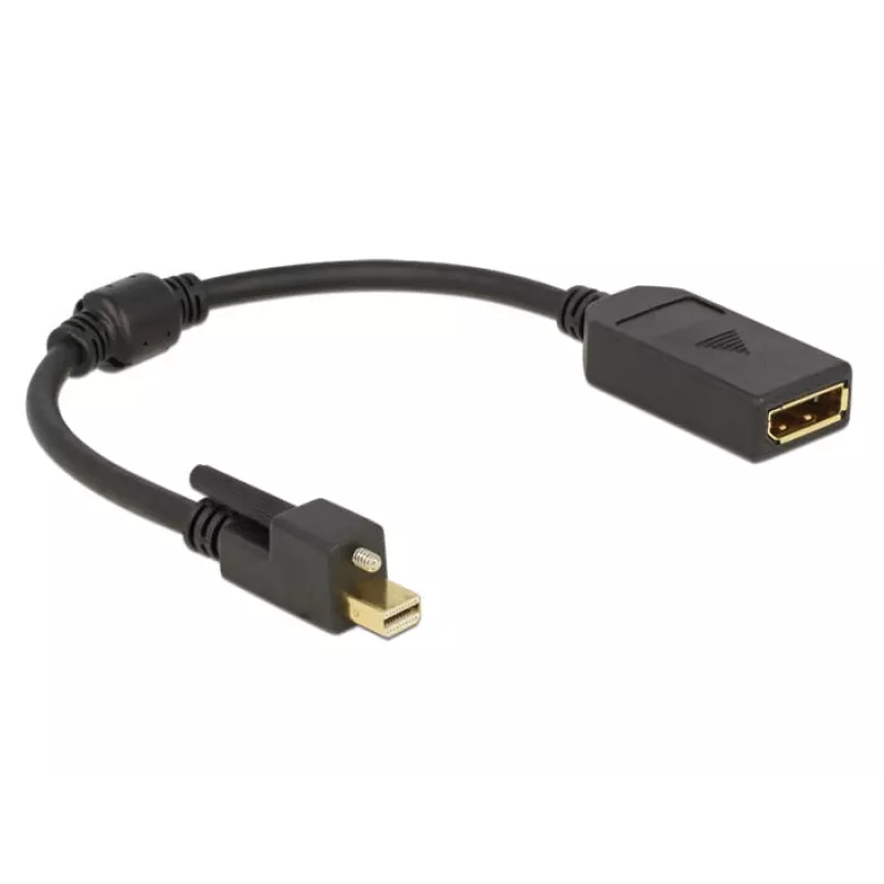 DisplayPort-kabel DeLOCK 62638 Mini DisplayPort 0,25 m zwart