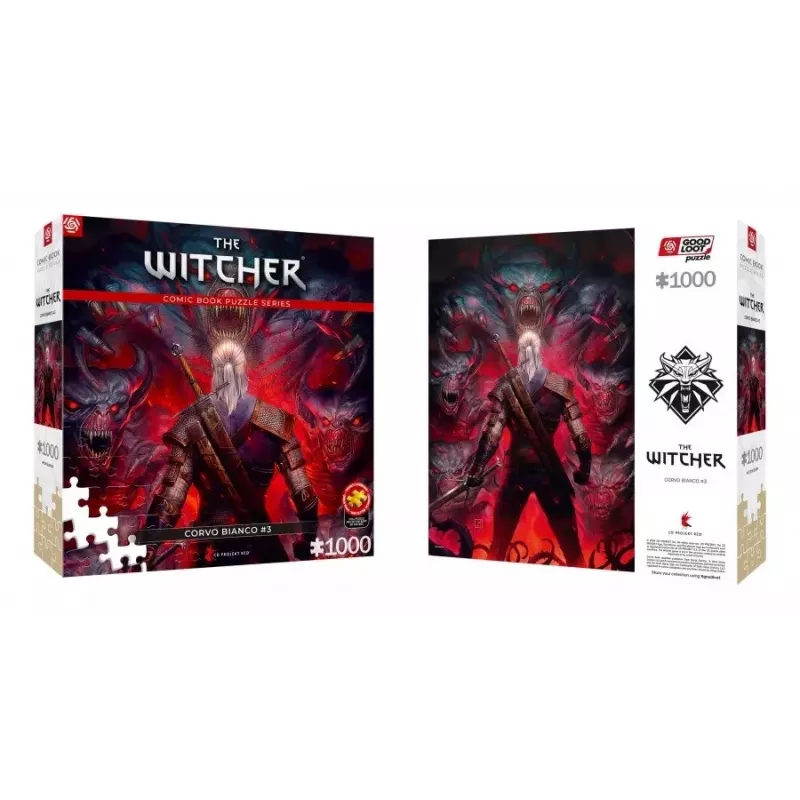 Good Loot Comic Book Puzzle: The Witcher (Wiedźmin) Corvo wit, 1000 stukjes