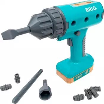 Accuschroevendraaier speelgoed BRIO Builder model 63460000 — realistische vormgeving, gereedschap op batterijen