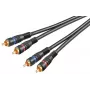 Wentronic Goobay - audiokabel - composite audio - RCA (m) naar RCA (m) - 1,5 m - dubbel afgeschermde coaxkabel - zwart (50032)
