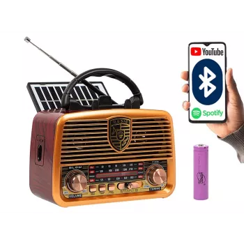 Analoge radio BLOW RA10 AM/FM solar 77-540 — AM/FM-ontvanger met zonnepaneel en batterijback-up