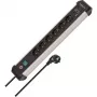Stekkerdoos Brennenstuhl 1391030611 3 m 6 stopcontacten binnen zwart zilver