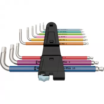 Wera 05022669001 zeskantsleutel L-vormig metrisch 9 st.