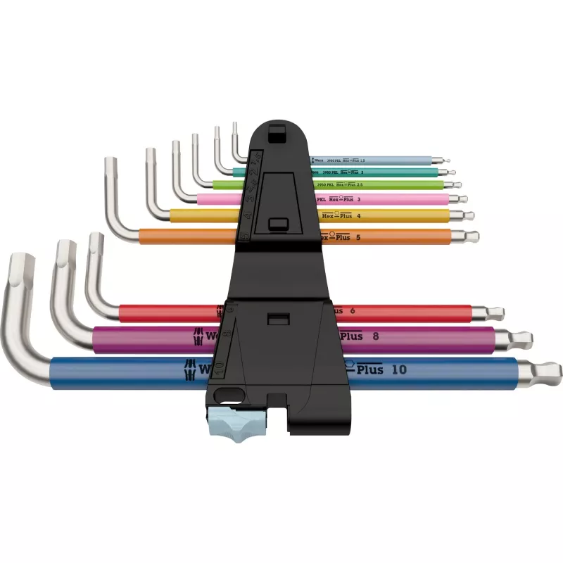 Wera 05022669001 zeskantsleutel L-vormig metrisch 9 st.