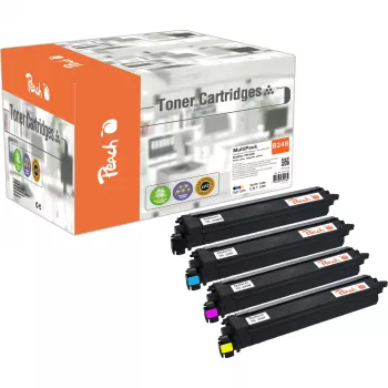 Peach PT1358 tonerpatroon 4 stuks compatibel zwart, cyaan, magenta, geel
