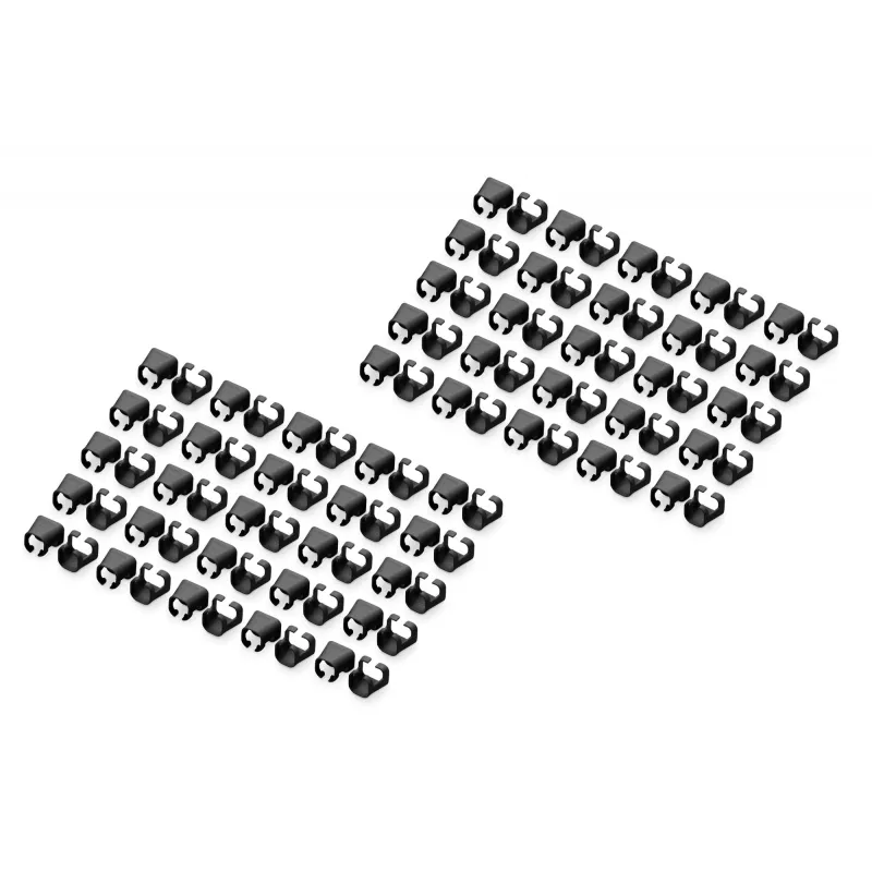 DIGITUS - kabelclips met kleurcodering - voor patchkabels - zwart (verpakking van 100) (A-CC-BL)