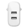 Belkin BOOST CHARGE - voeding - 24 watt - QC 3.0 - 2 uitgangen (USB) - wit (WCB002VFWH)