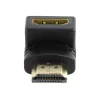 HDMI-adapter GEMBIRD A-HDMI90-FML, HDMI naar HDMI, haakse 90°-adapter, zwart