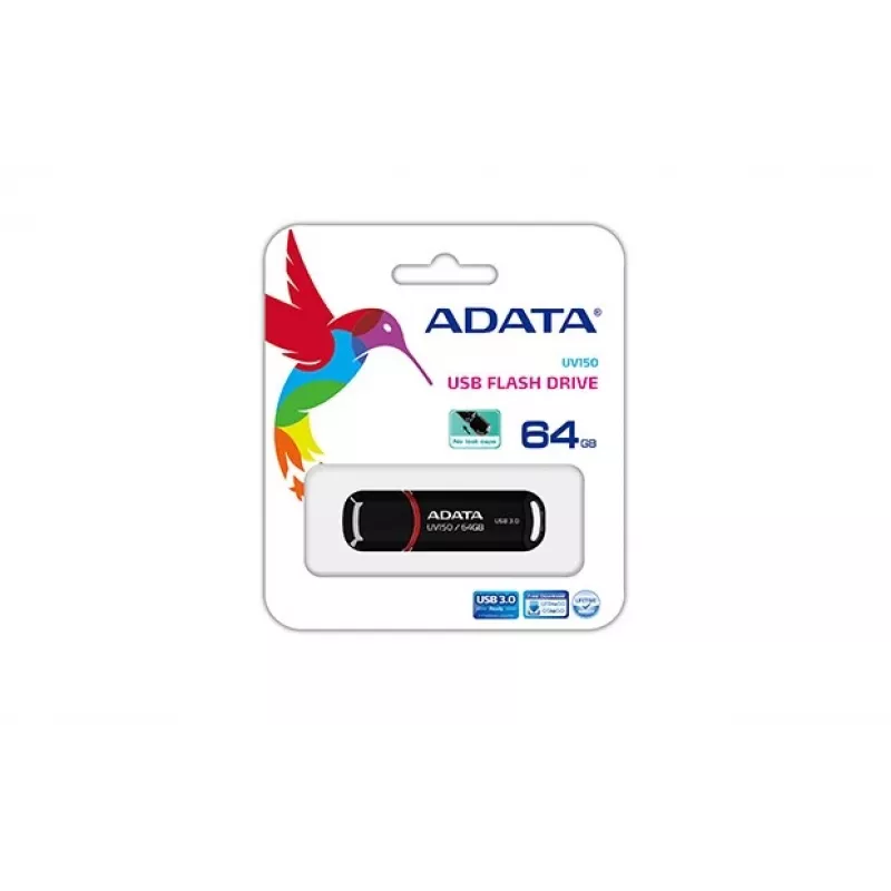 ADATA 64GB DashDrive UV150 USB-flashstation USB Type-A 3.2 Gen 1 (3.1 Gen 1) zwart