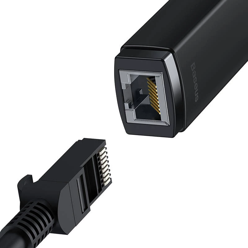 Baseus Lite Series USB naar RJ45 netwerkadapter, 100Mbit/s (zwart)