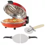 Pizzamaker Petra PT5666VDE Bella Pizza 1200 W antiaanbaklaag, tafel-pizzaoven