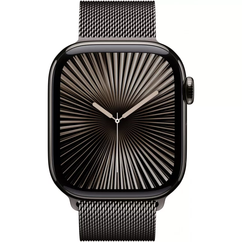 APPLE Watch Series 10 GPS + Cellular 42 mm titanium behuizing in leisteen met Milanese Loop in leisteen