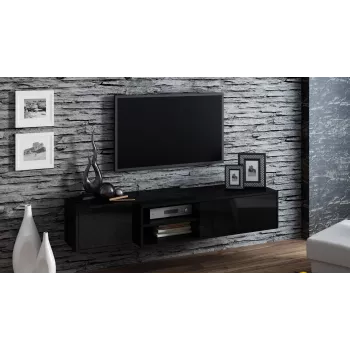 Cama TV-kast SIGMA1 180 zwart/zwart glanzend