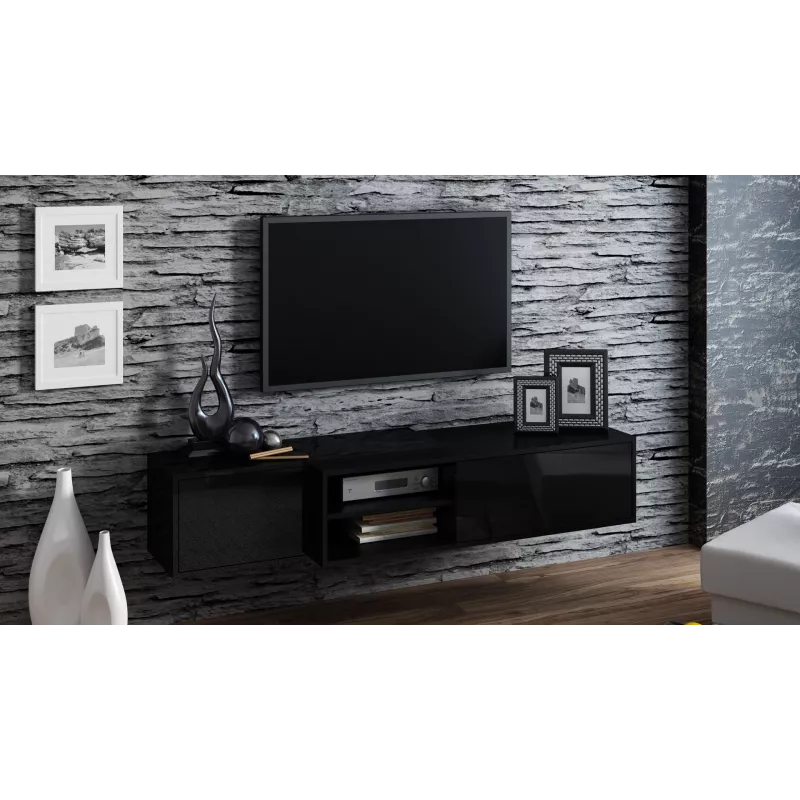 Cama TV-kast SIGMA1 180 zwart/zwart glanzend