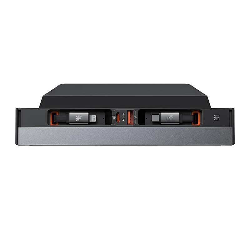 Hub Baseus T-Space met USB-C-naar-Lightning-kabels voor Tesla-voertuigen (zwart)
