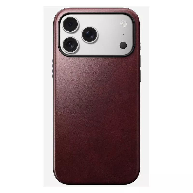 Leren hoesje Nomad Modern voor iPhone 17 Pro Max (6,9 inch) – bordeaux, leer+TPU+PC