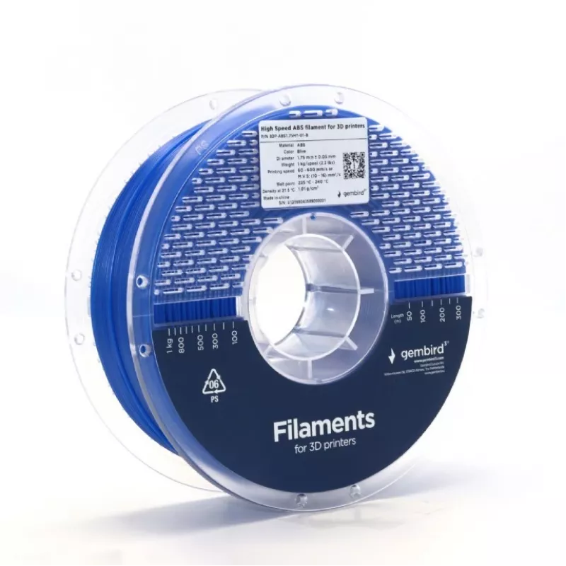 GEMBIRD ABS 1,75 mm 1 kg filament — blauw voor 3D-printen