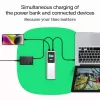 Draagbare batterij Green Cell PBGC25UD, 25200 mAh, Li‑ion, 140 W totaalvermogen, 2× USB‑C + 1× USB‑A, OLED-display, aluminium behuizing