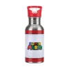 Paladone Super Mario metalen waterfles met rietje