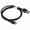 AUKEY CB-CD30 USB-A-naar-USB-C-kabel 0,9 m, nylon gevlochten, 60W PD, 3A, zwart