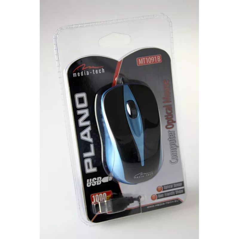Optische muis 800dpi zwart-blauw MT1091