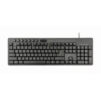 Bekabeld full-size toetsenbord Gembird KBS-UM-04 USB QWERTY US-Engels met muis, zwart, 1,5 m kabel