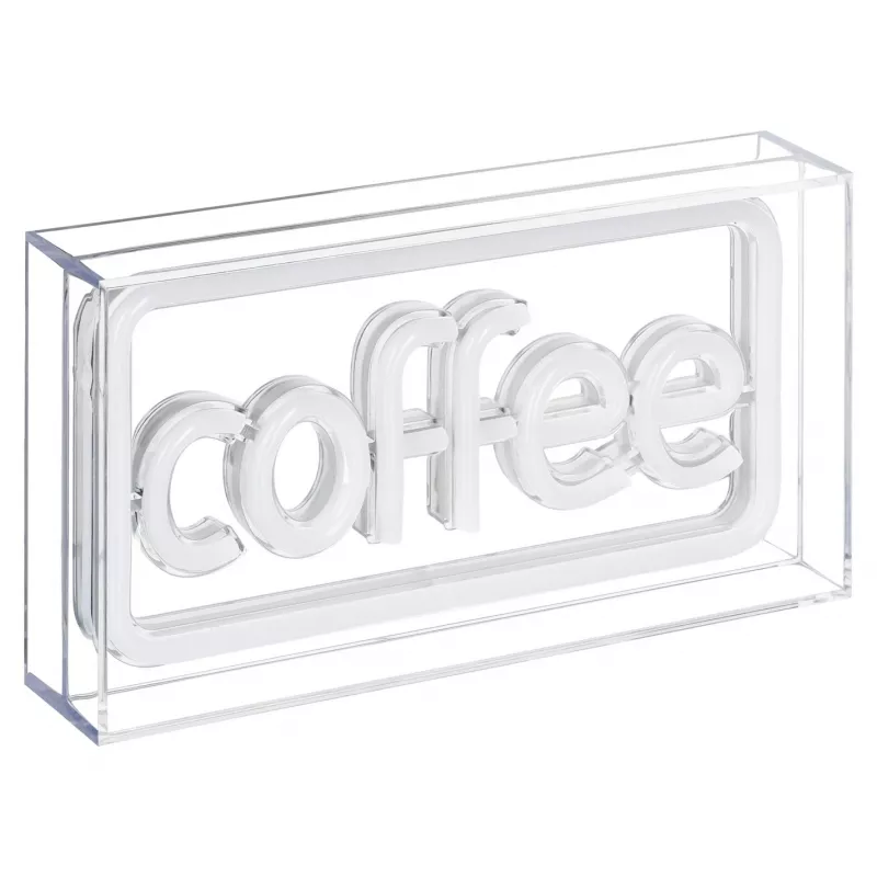 Neon LED-lichtreclame ActiveJet AJE-NEON COFFEE, veelkleurig, USB 5V, opbouwmontage, AS-kunststof frame