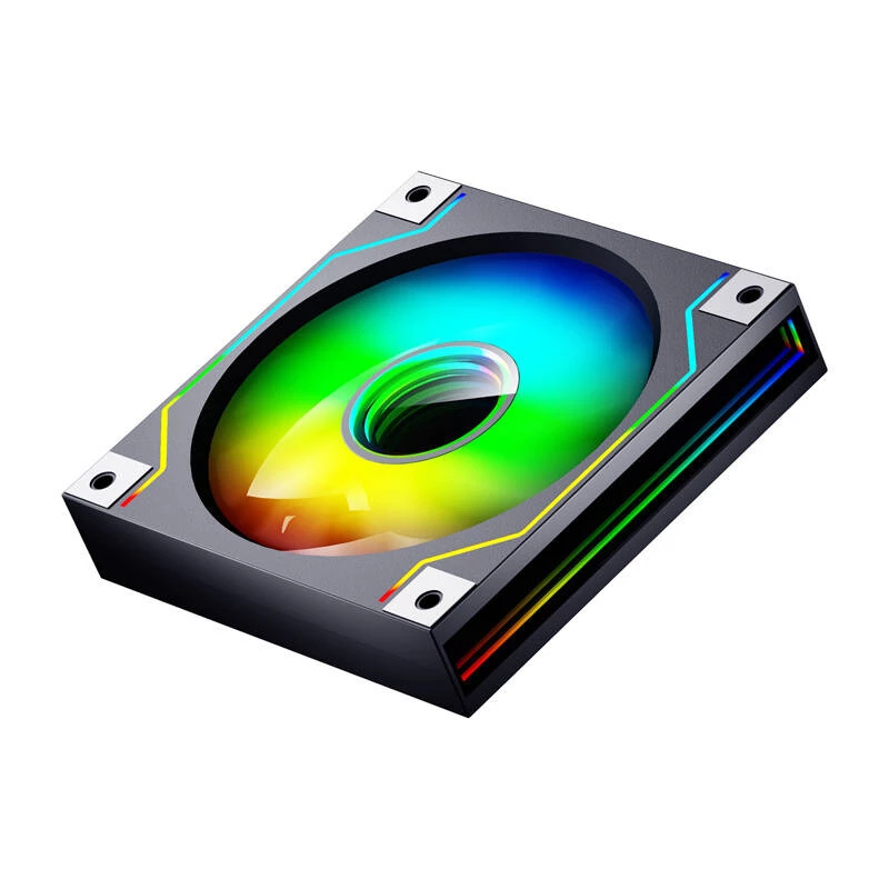 120mm computercaseventilator Darkflash DM20 zwart, 3-pins aansluiting, standaard luchtstroom