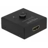 DeLock HDMI 2-1 bidirectioneel 4K 60 Hz compact - retail box - video-/audioswitch - 2 x HDMI - desktop (64072)
