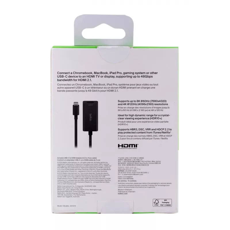 Belkin AVC013BTBK videokabel-adapter HDMI type A (standaard) USB Type-C zwart