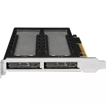 Mobiel opslagrack RAIDSONIC ToughArmor MB842MP-B — 2 verwisselbare bays voor M.2 NVMe, PCIe 4.0 x16