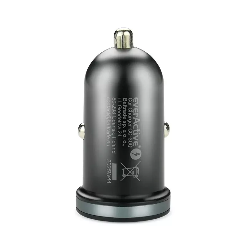 Auto-oplader everActive CC-30Q QC3.0 35W – 1x USB-A, 1x USB-C, snelladen