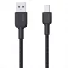 USB-A-naar-USB-C-kabel Aukey CB-NAC1, 1 m, gevlochten nylon, USB PD 60 W, USB 2.0