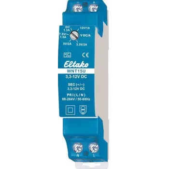 Eltako 20000175 WNT15U/3.3-12VDC schakelende voeding met breed bereik