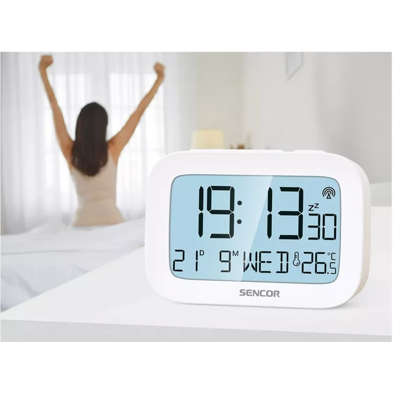 Digitale wekker SENCOR SRC 2200 met LED-display en batterijback-up