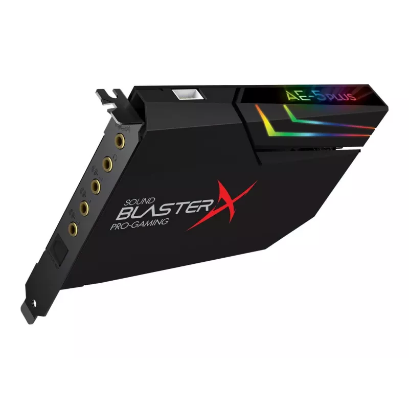 Creative Sound BlasterX AE-5 Plus zwart PCI-e RGB gaming geluidskaart
