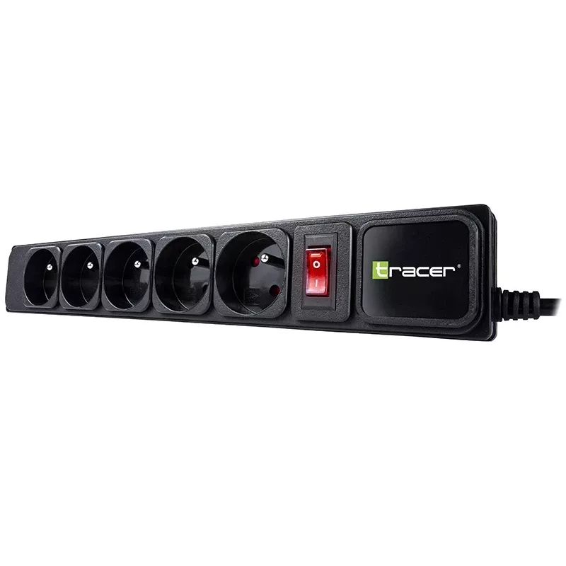 Tracer PowerWatch zwart 5 AC-stopcontacten 3 m Type-C