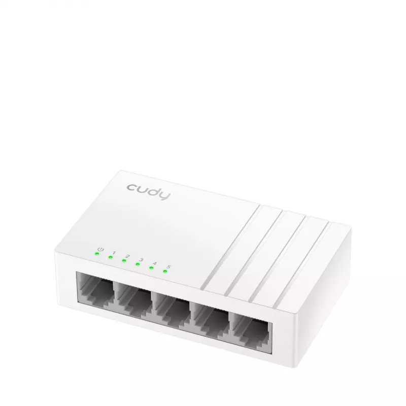 Netwerkswitch Cudy GS105U – unmanaged 5-poorts Gigabit Ethernet (10/100/1000), wit, 5 V