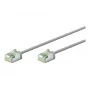 Goobay Ultra-flexibele CAT 8.1 patchkabel slank U/FTP grijs - extra korte stekker 99,9 % (74343)