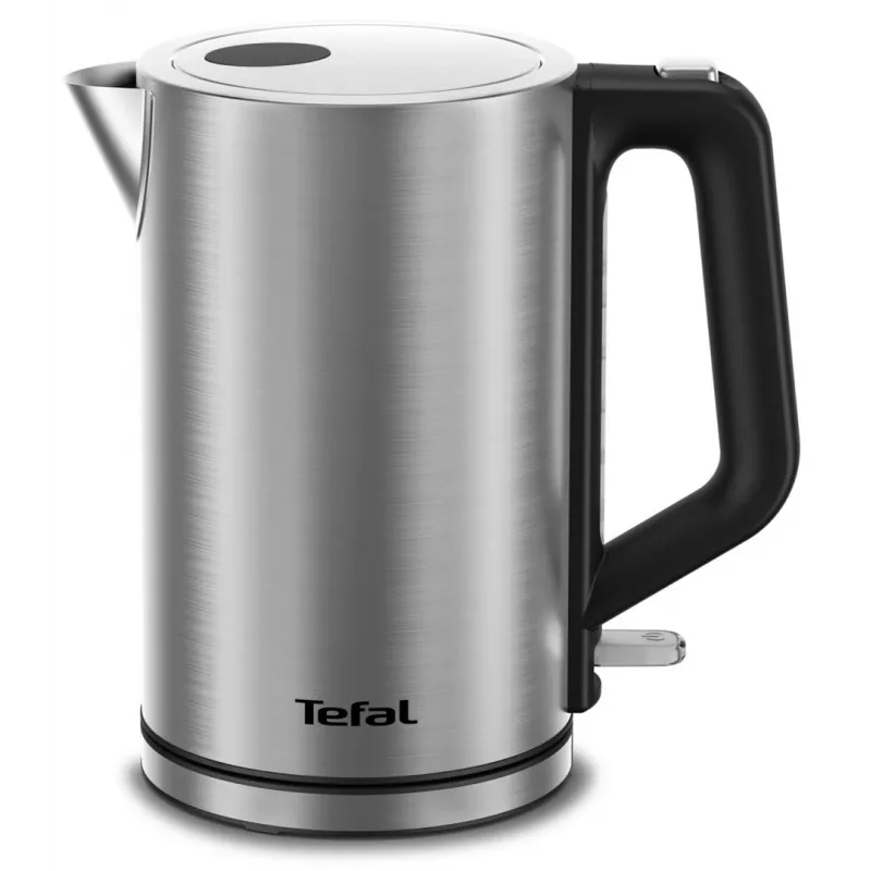 Tefal Bronx KI513D10 elektrische waterkoker, 1,7 l, 2400 W, roestvrij staal, draaibare basis, filter, zilver