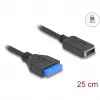 DeLOCK USB-kabel pinheader-bus naar interne USB Type-E Key A 25 cm