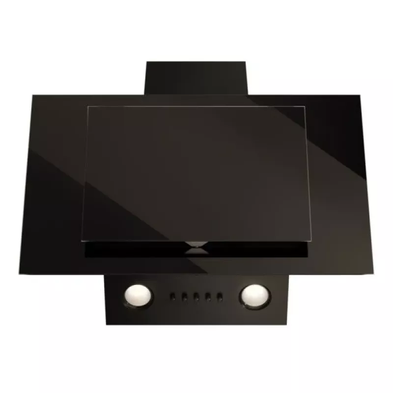 Verticale Eco Duo glas wand-dampkap zwart