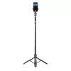 Statief-selfiestick Crong CRGSGU1BLK aluminium Bluetooth met opvouwbare poten en telefoonhouder