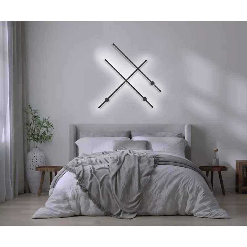 Activejet LED-wandlamp AJE-HILTON zwart NW