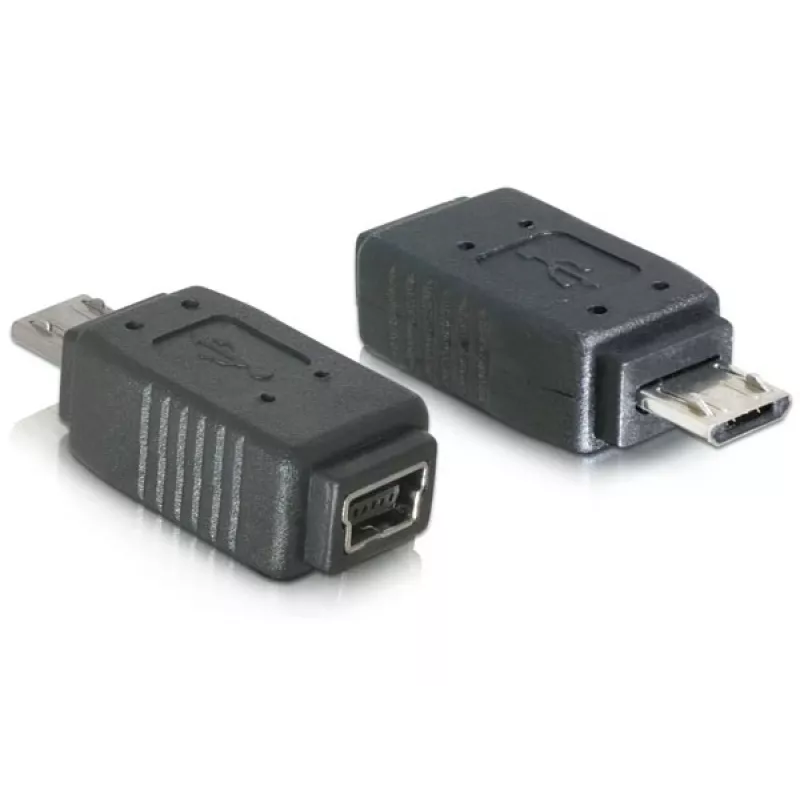 Adapter USB micro-B stekker naar Mini-USB 5-polig DeLOCK 65063