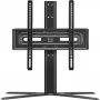 One For All tafelvoet tv-standaard SOLID – geschikt voor alle tv-typen van 32 tot 65 inch – lcd/led/plasma/oled/qled – zwenkbaar (90°) kantelbaar (15°) – in hoogte verstelbaar – VESA 60